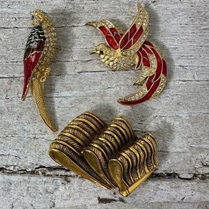 Vintage 80s Giorgio Beverly Hills Lot Of 3 Brooches